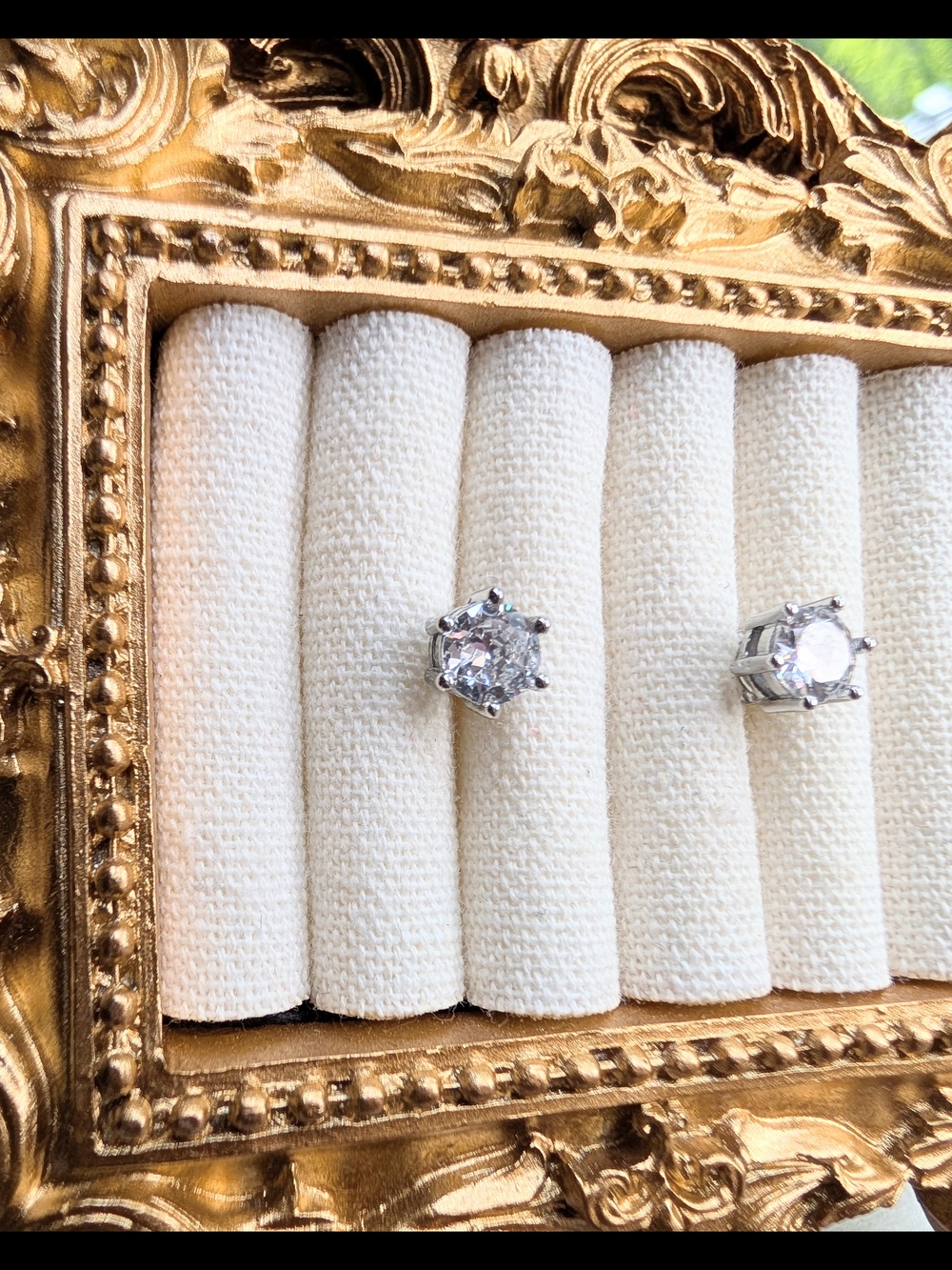 1 Carat ct Moissanite Stud Earrings in Silver - Diamond Looking Earrings